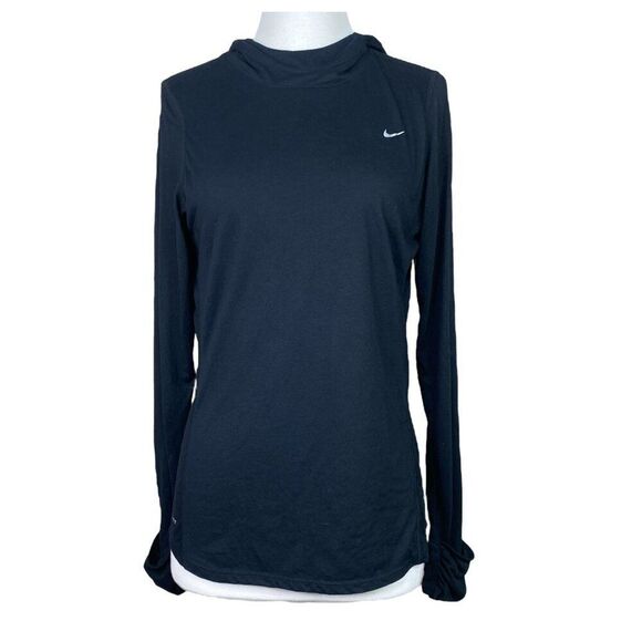 Nike Running Dri-Fit Lonh Sleeve Hooded Top Size Medium - Picture 1 of 6